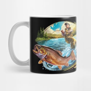 Cool Fishing For Men Women Fisherman Bass Trout Fish Hunting Mug